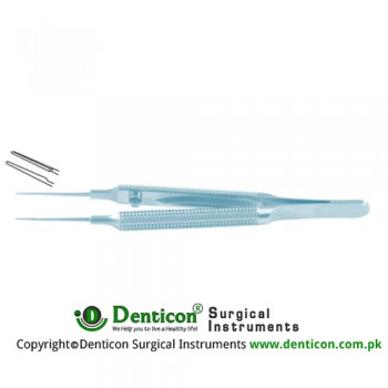 Tennant Suture Tying Forcep Curved - Round Handle with Guide Pin - Extra Delicate Smooth Jaws Titanium, 10.5 cm - 4" Jaws Length 6 mm